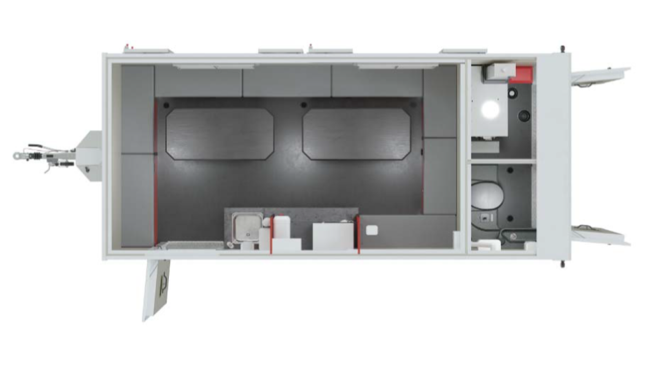 Voyager 16' Mobile Welfare Unit Floor Plan