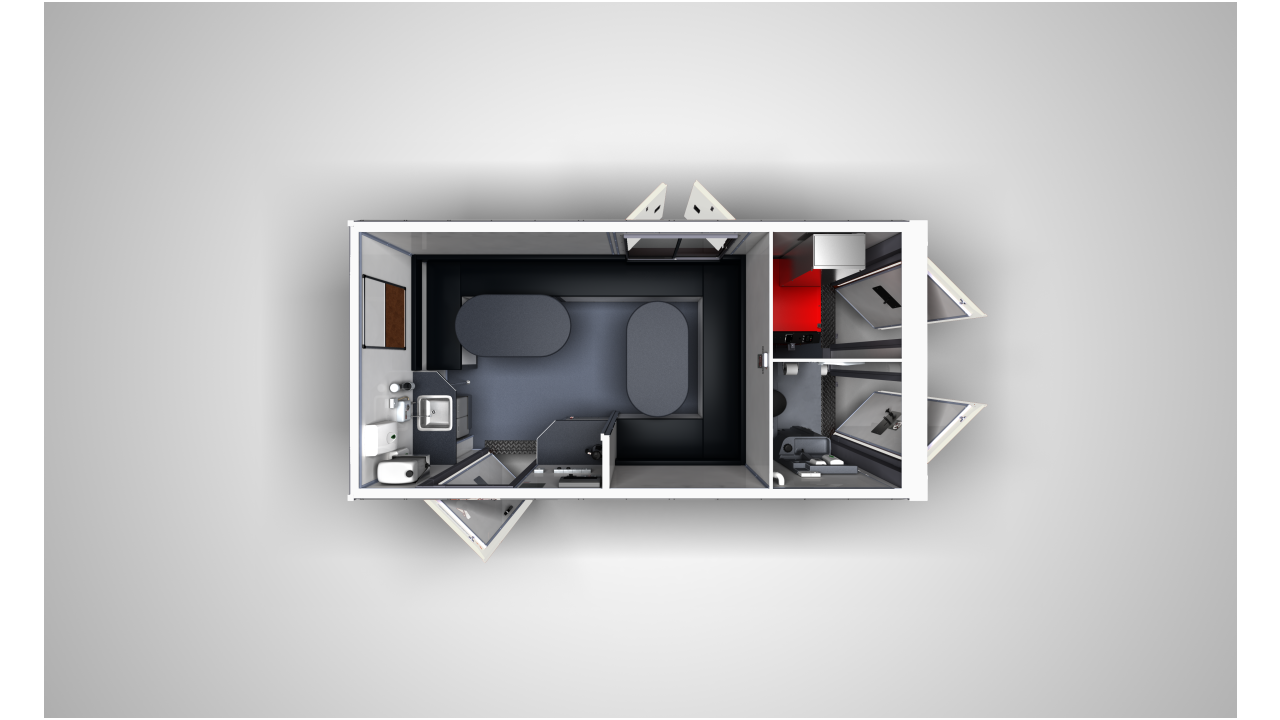 Voyager 12-Person 16' Mobile Eco Welfare Units 