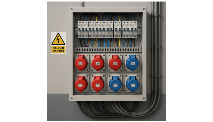 Large socketed distribution board